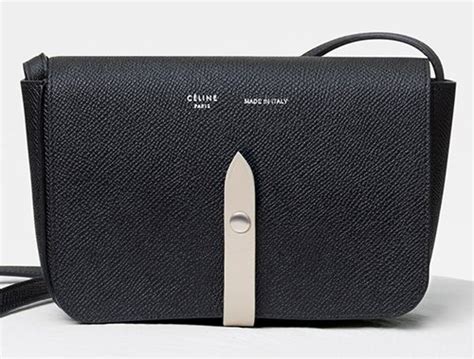 Celine Leather Leather Strap Clutch 